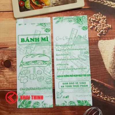 Túi giấy bánh mì chả cá