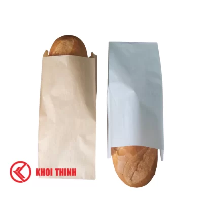 Túi giấy bánh mì in sẵn trơn